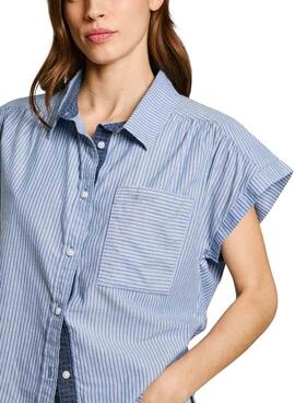 Bluse Pepe Jeans Dixit blau für Damen