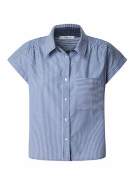 Bluse Pepe Jeans Dixit blau für Damen