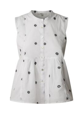 Bluse Pepe Jeans Elvire weiß für Damen