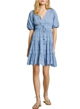 Kleid Pepe Jeans Day blau für Damen