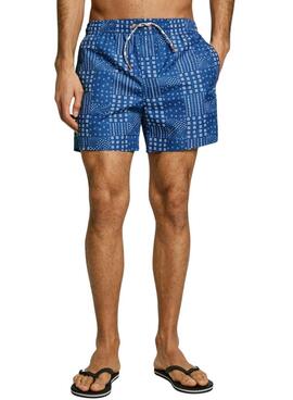 Pepe Jeans Patchwork Badehose in Blau für Herren.