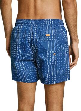 Pepe Jeans Patchwork Badehose in Blau für Herren.