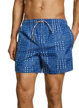 Pepe Jeans Patchwork Badehose in Blau für Herren.