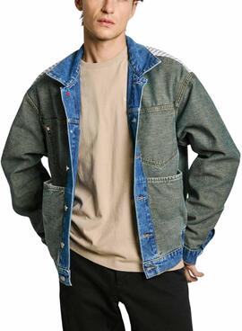 Jeansjacke von Pepe Jeans für Männer, beidseitig tragbar.