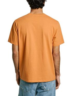 T-shirt Pepe Jeans Contrast Connor orange für Herren