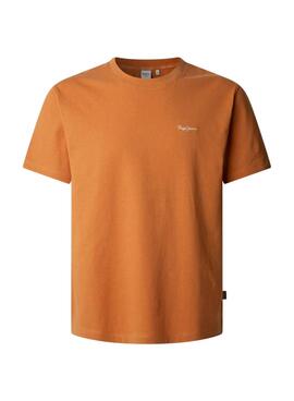 T-shirt Pepe Jeans Contrast Connor orange für Herren