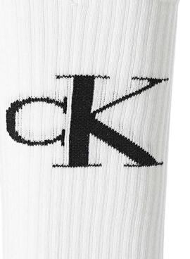 Pack von Calvin Klein Monogramm weißen Socken für Herren.