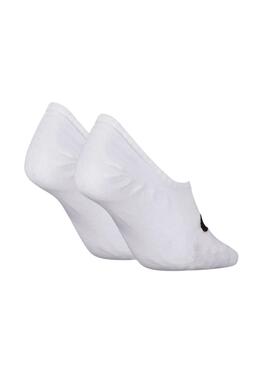 Pack von Calvin KleinFootie High Cut Socken in Weiß für Damen.