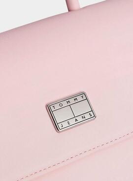 Handtasche Tommy Jeans American Flap rosa für Damen