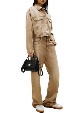 Handtasche Tommy Jeans American Flap Schwarz für Damen