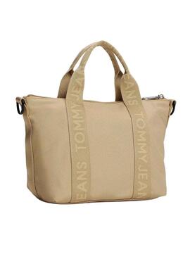 Handtasche Tommy Jeans Tote mini beige für Damen