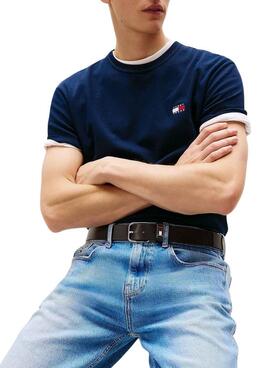 T-Shirt Tommy Jeans Badge in Marineblau für Herren
