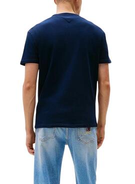 T-Shirt Tommy Jeans Badge in Marineblau für Herren