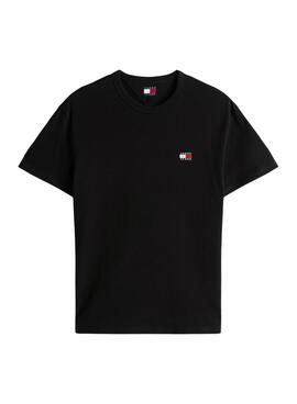 T-Shirt Tommy Jeans Badge schwarz für Herren