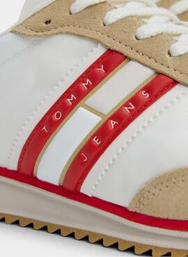 Turnschuhe Tommy Jeans Retro Runner weiß für Damen