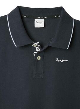 Polo Pepe Jeans Henry in Marineblau für Jungen.