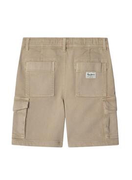 Bermudas Pepe Jeans Gymdigo beige für Jungen.