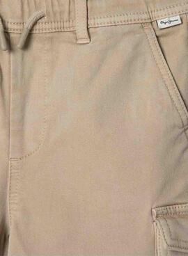 Bermudas Pepe Jeans Gymdigo beige für Jungen.