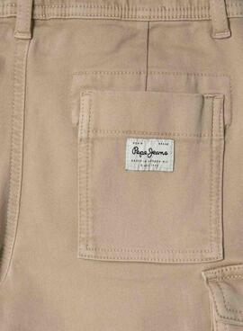 Bermudas Pepe Jeans Gymdigo beige für Jungen.