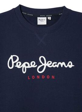 Kapuzenpullover Pepe Jeans Art in Marineblau für Jungen.