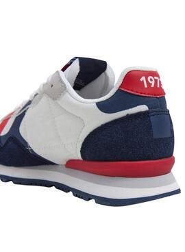 Sneakers Pepe Jeans Brit Weiß und Marineblau
