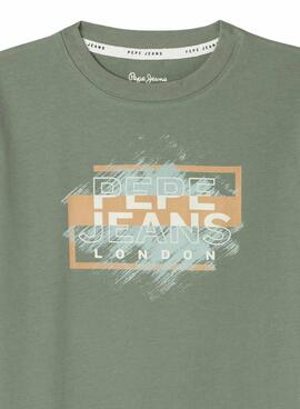 T-shirt Pepe Jeans Jones grün für Jungen