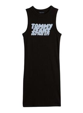 Kleid Tommy Jeans Bubble schwarz für Frauen