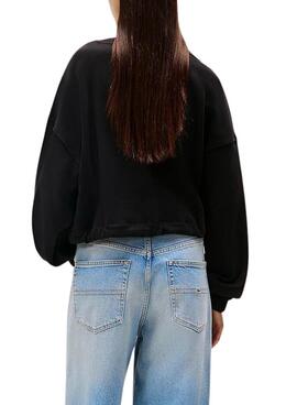 Tommy Jeans Tie schwarzer Hoodie für Damen