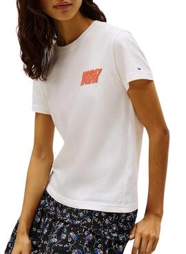 T-Shirt Tommy Jeans Bubble weiß für Damen