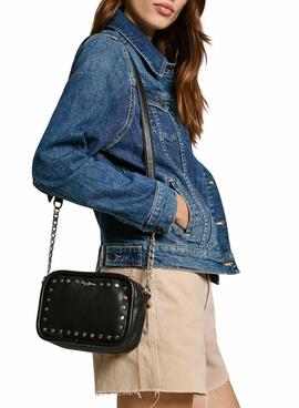 Handtasche Pepe Jeans Brianae Nieten schwarz für Damen