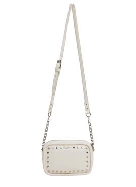 Handtasche Pepe Jeans Brianae mit Nieten in Beige für Damen