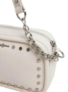 Handtasche Pepe Jeans Brianae mit Nieten in Beige für Damen