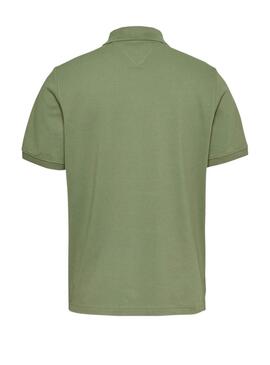 Polo Tommy Jeans Linear grün für Herren