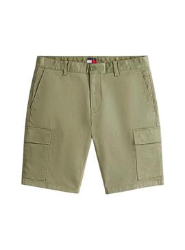Bermudas Tommy Jeans Scanton Cargo in Grün für Herren.