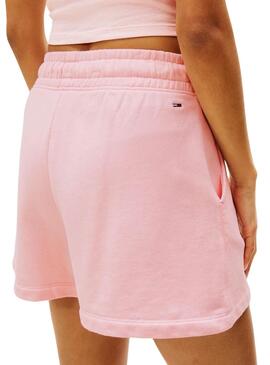 Tommy Jeans Script Shorts in Pink für Damen.