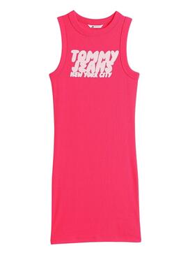 Kleid Tommy Jeans Bubble in Rosa für Damen