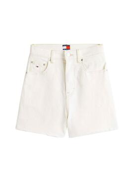 Bermudas Tommy Jeans Mom weiß für Damen