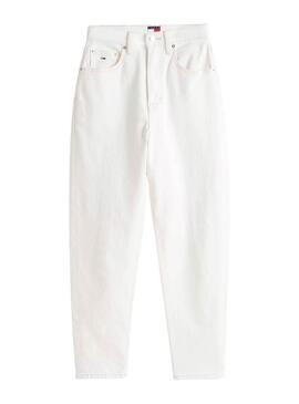 Weiße Tommy Jeans Mom Jeans für Damen
