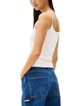 Tommy Jeans Strappy weißes T-Shirt für Damen.