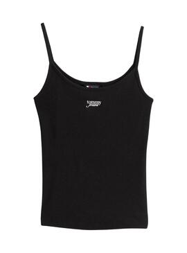 Schwarzes Tommy Jeans Trägertop für Damen