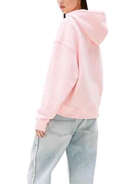 Tommy Jeans Badge Hoodie in Rosa für Damen