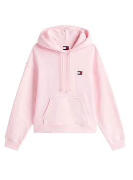 Tommy Jeans Badge Hoodie in Rosa für Damen
