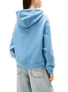 Tommy Jeans Badge Blauer Damen-Hoodie