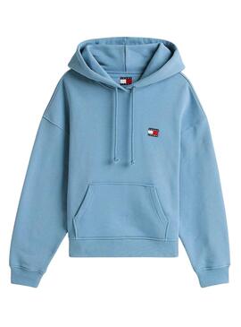 Tommy Jeans Badge Blauer Damen-Hoodie