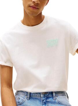 T-Shirt Tommy Jeans Bubble Weiß für Herren