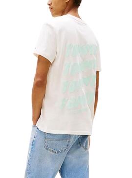 T-Shirt Tommy Jeans Bubble Weiß für Herren