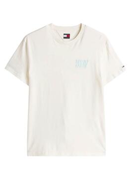 T-Shirt Tommy Jeans Bubble Weiß für Herren