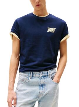 Tommy Jeans Bubble T-Shirt in Blau für Herren.