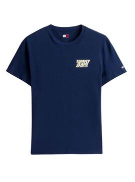 Tommy Jeans Bubble T-Shirt in Blau für Herren.