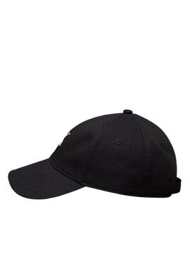 Kappe Calvin Klein bestickt Monogramm schwarz für Damen